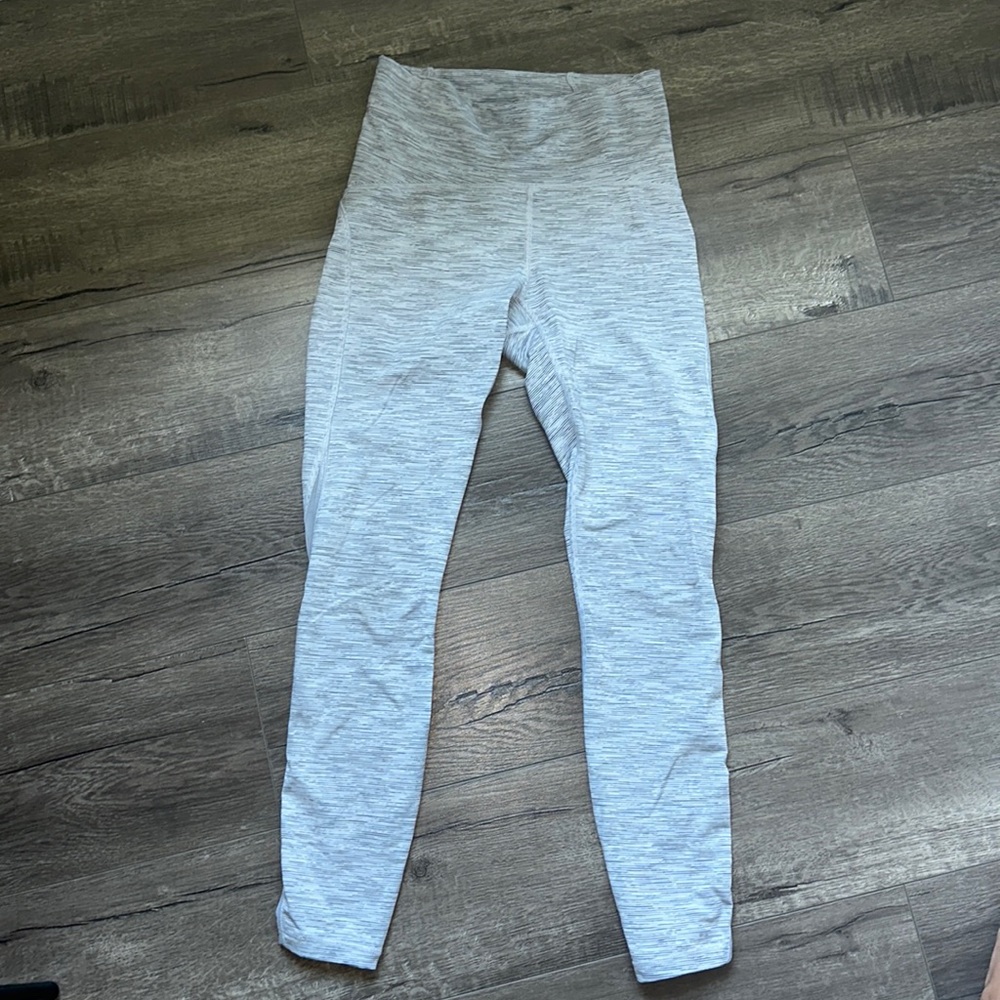 Lululemon Legging- Train Times Pant Size 4, Wee Are From Space Ice Grey White